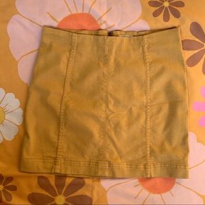 Yellow Bodycon Skirt